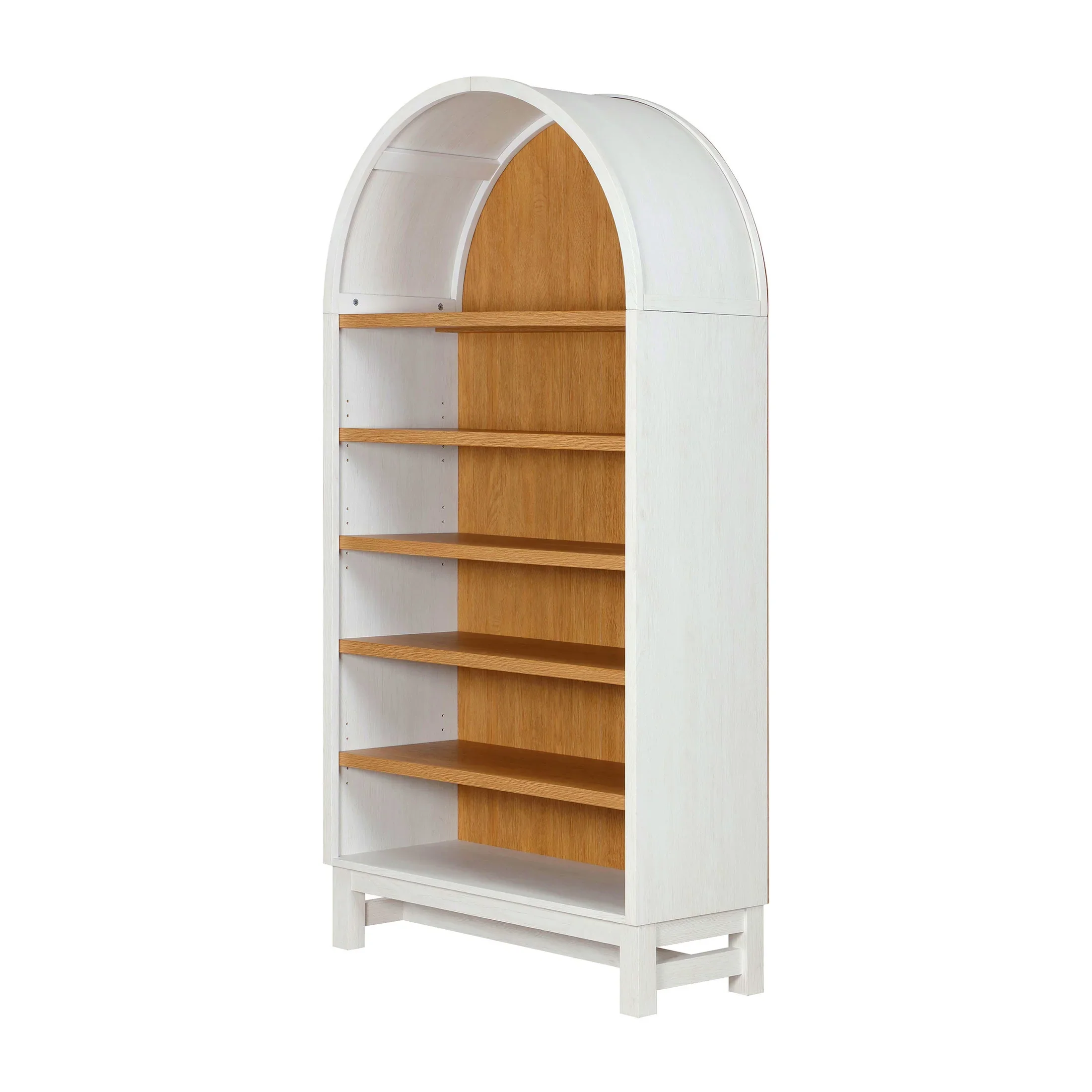Better Homes & Gardens Juliet Open Arch Bookcase, Rich Black and Light Honey
