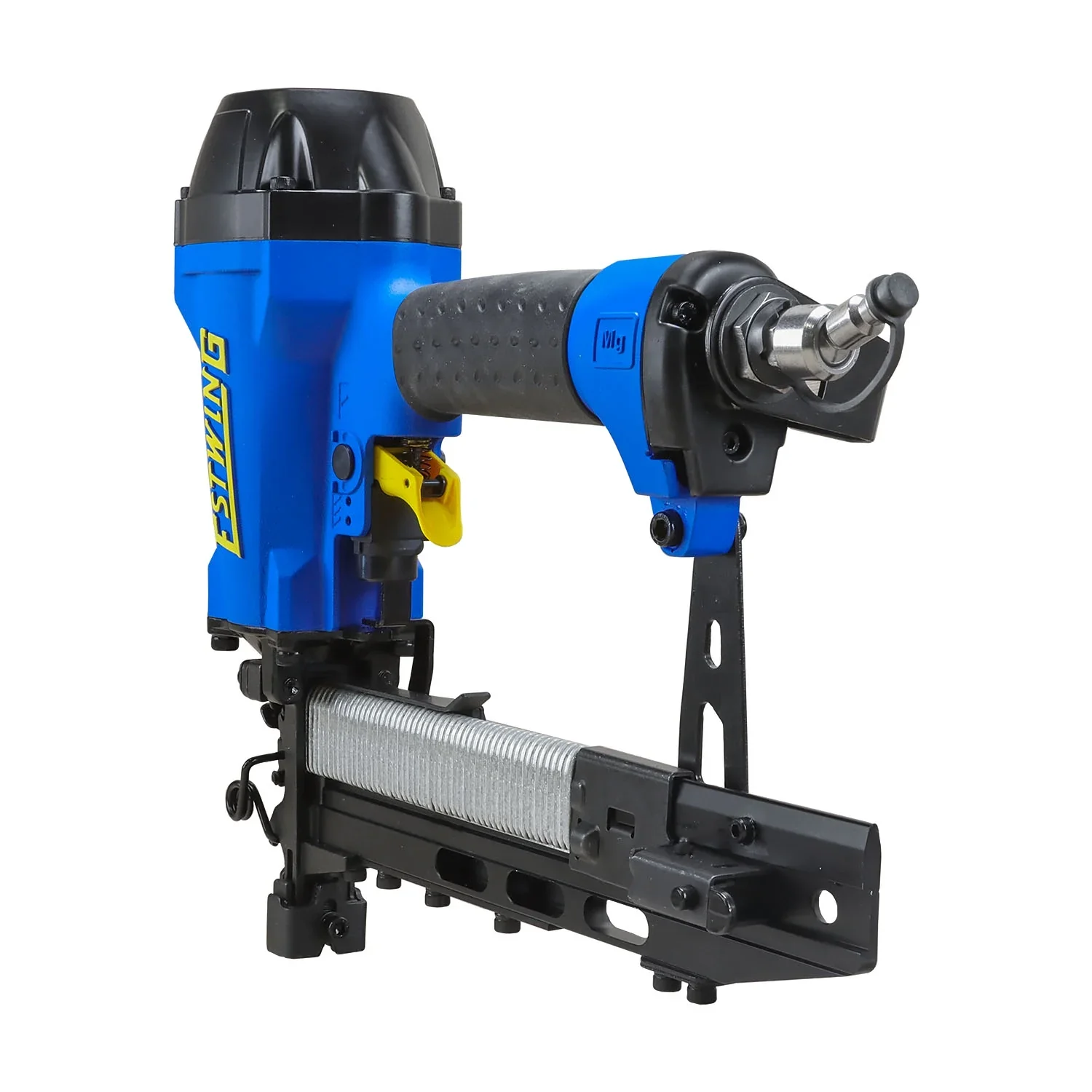 Estwing EFS105 Pneumatic 10.5-Gauge 1-9/16 Fencing Stapler with Adjustable Metal Belt Hook, 1/4 NPT Industrial Swivel Fitting, and Bag