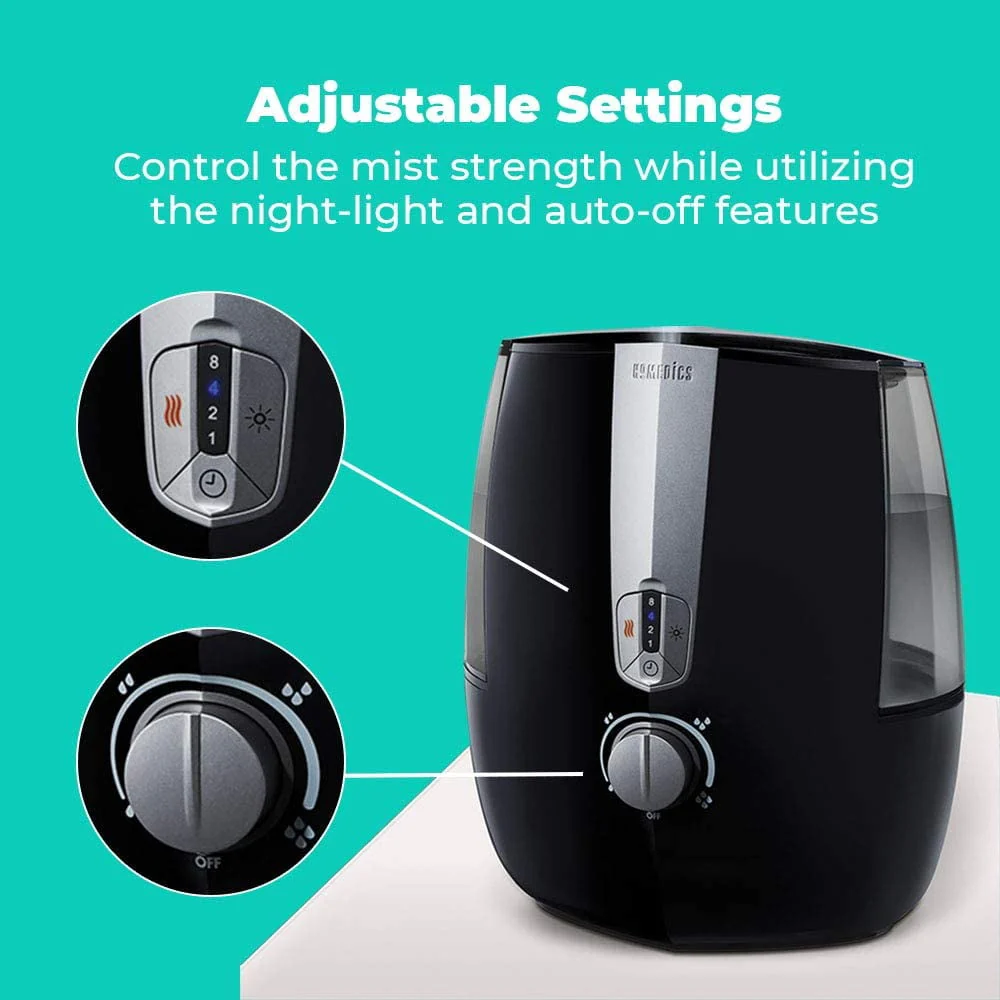 Homedics Total Comfort Plus Ultrasonic Humidifier, 5 3L Water Tank with Warm and Cool Mist with Auto Shutoff, 547 sq / ft Coverage Area Image 2