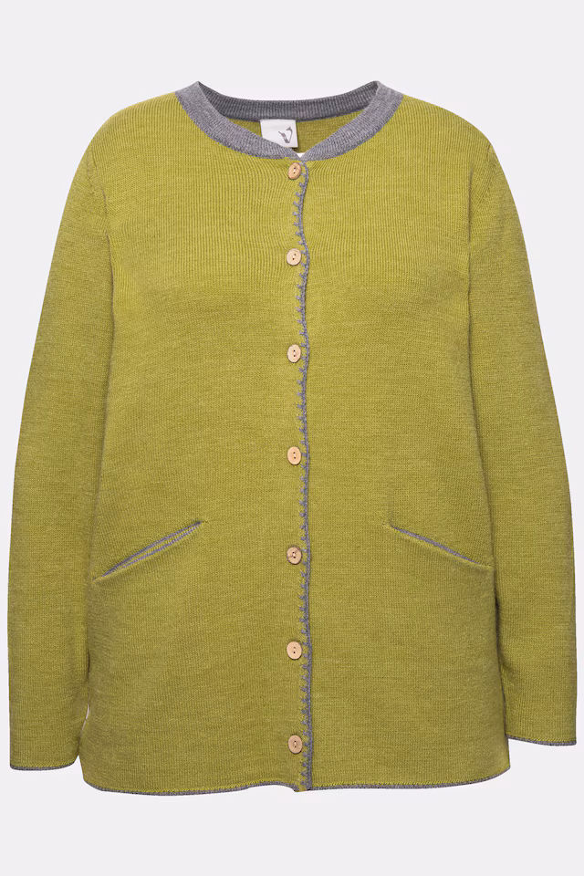 Traditional Button Front Long Sleeve Cardigan