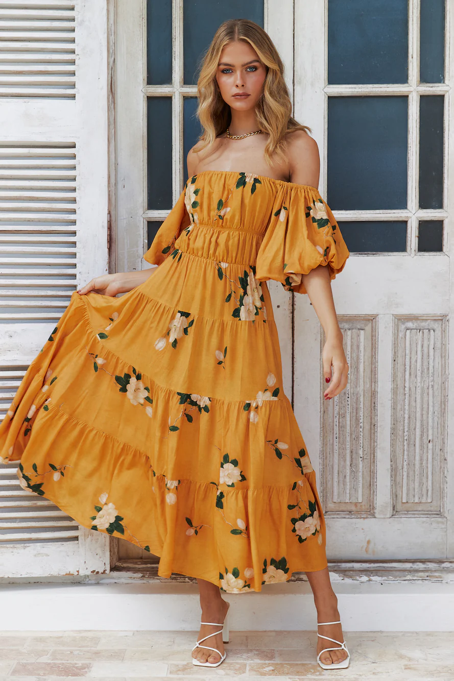 Heating Up Szn Maxi Dress Orange