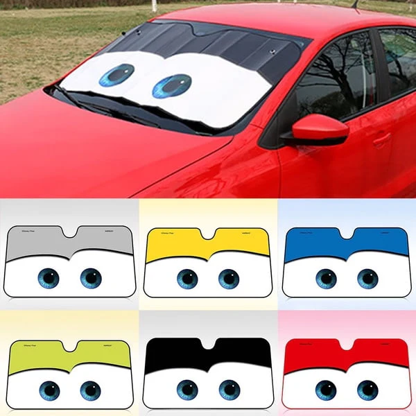 Eyes Heated Windshield Sunshade Car Window Windscreen Cover Sun Shade Auto Sun Visor Car - Covers UV Protection