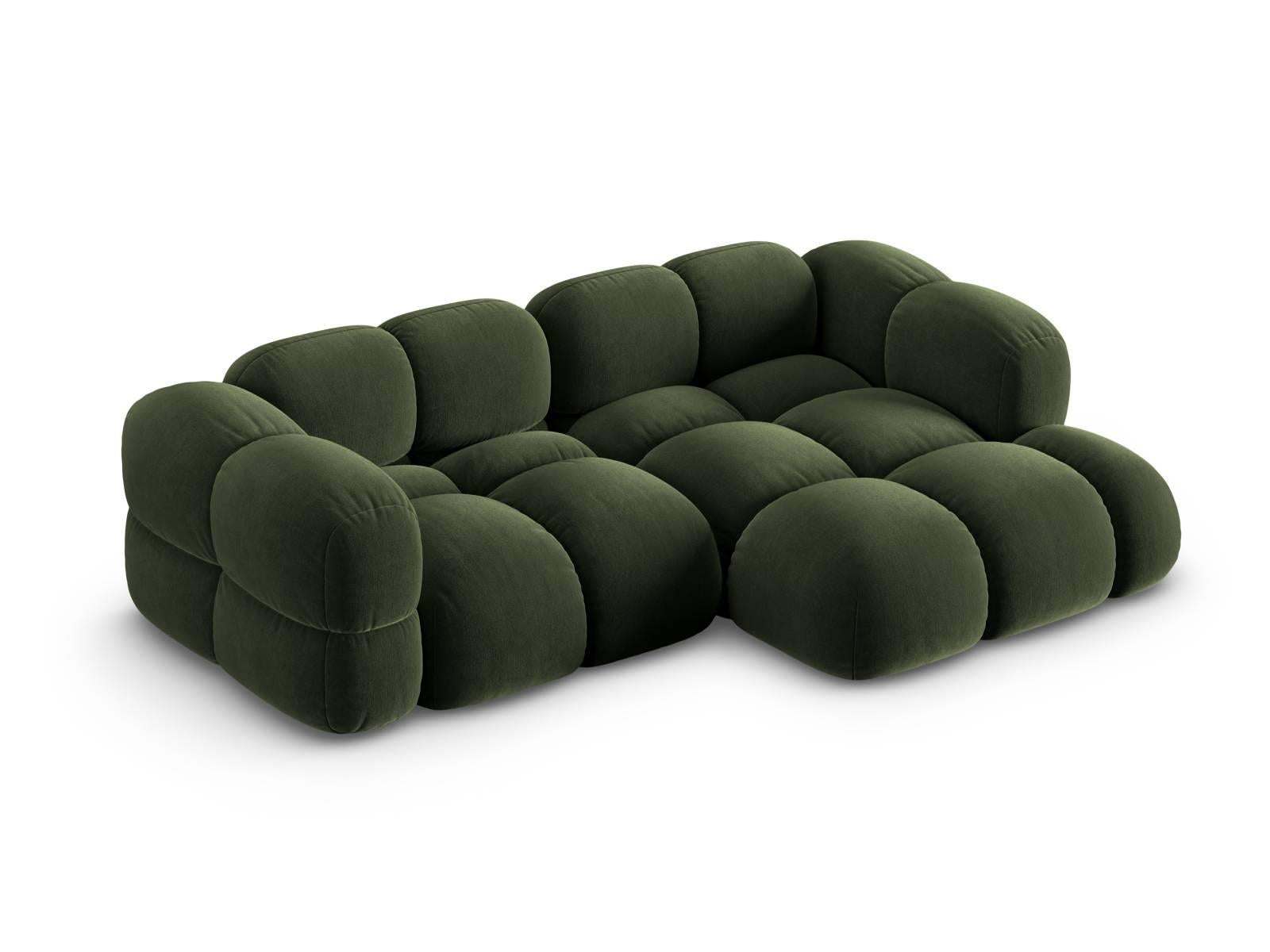 Cosmopolitan Design Loretto 2,5-zits Hoekbank Rechts - Velvet - Groen