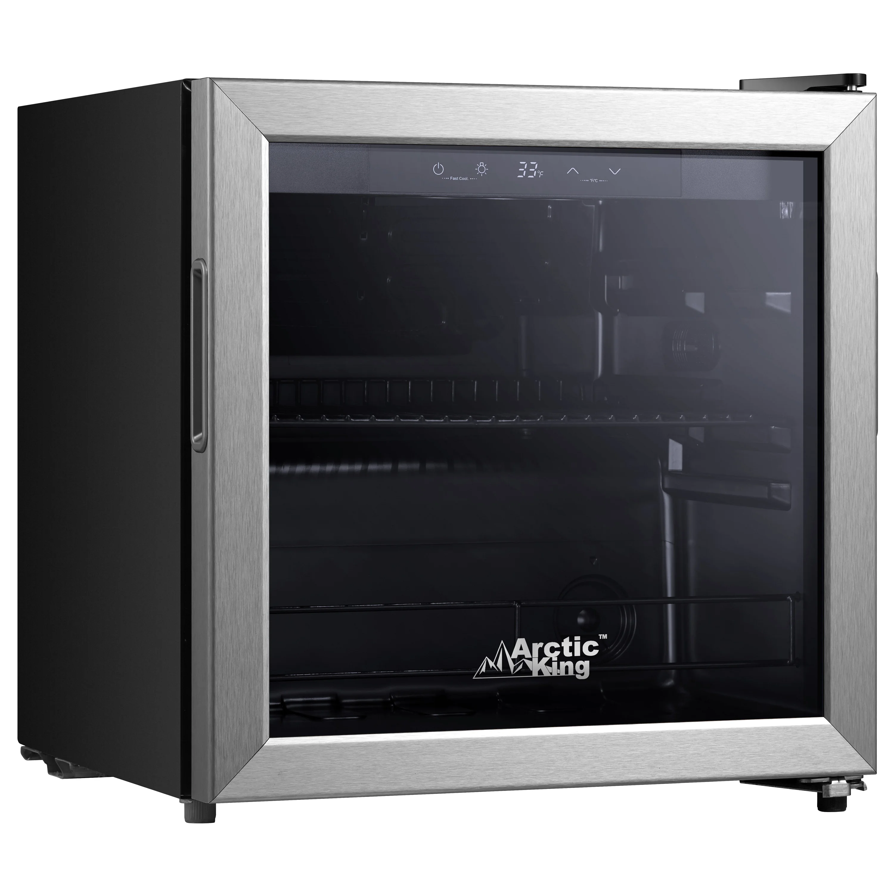 Arctic King 48 - Can Stainless Steel Beverage Fridge & Cooler with Electrical Control, ARV48B1AST
