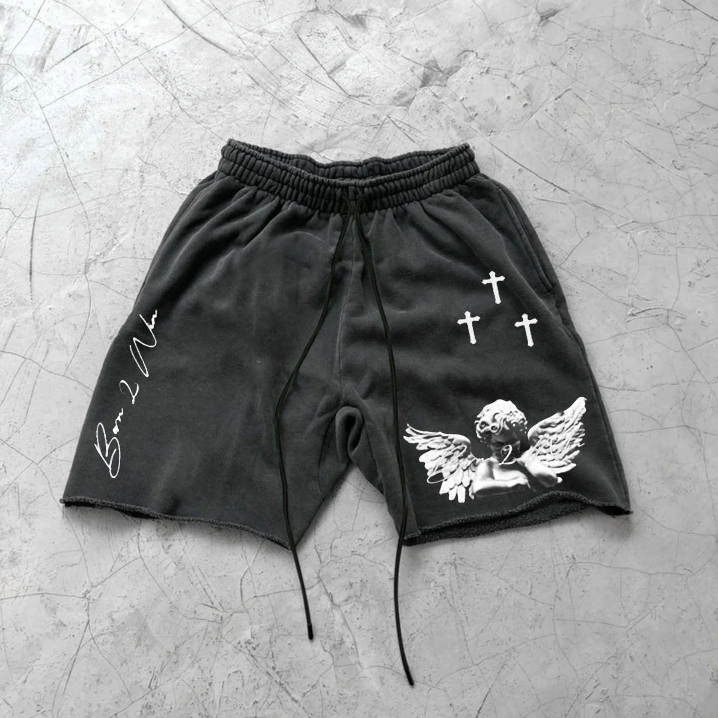 Short imprimé ange pour homme