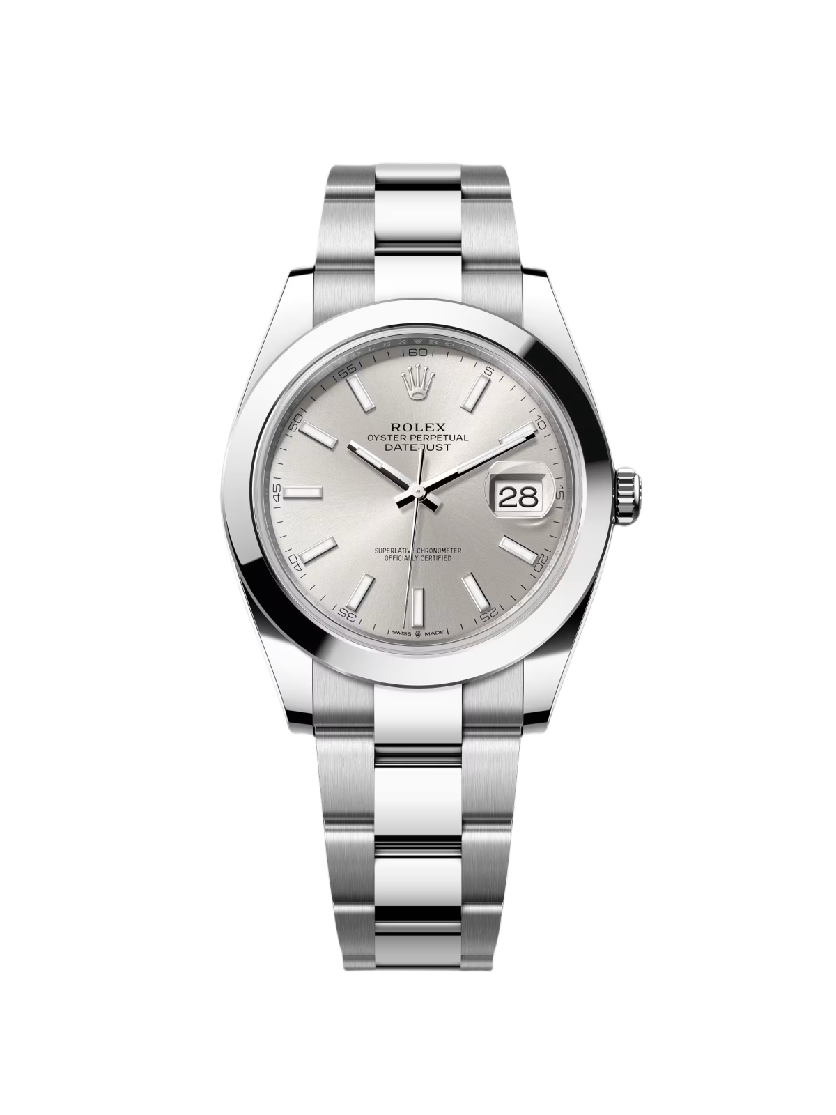 【Super Clone】RLX Datejust 41mm 126300 Silver Index Jubilee Stainless Steel Watch
