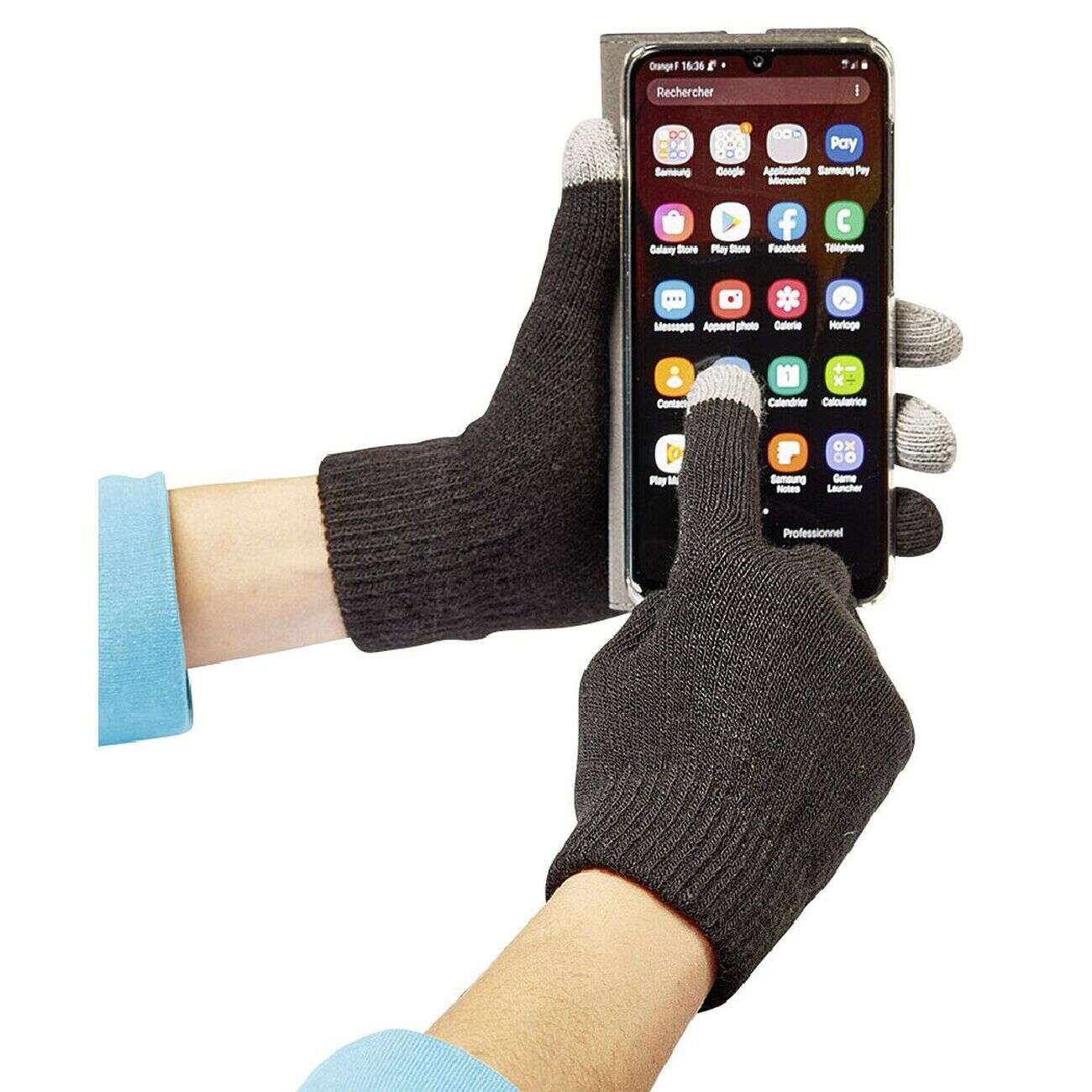 Gant tactile écran acrylique Taille unique 4 couleurs