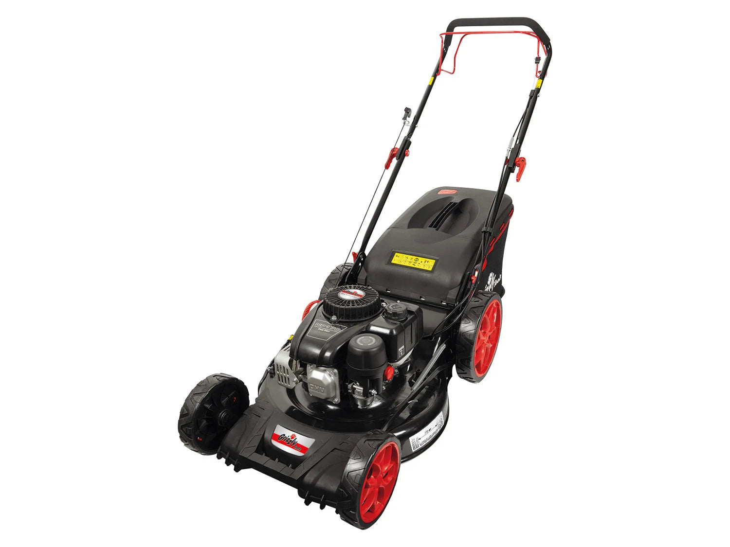 Grizzly 4 en 1, tondeuse à essence BRM 5117-2 A, 3,7 ch, 70 l, sac à dos