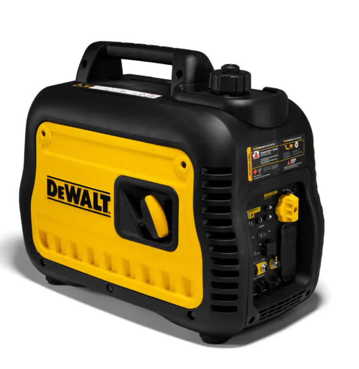 Générateur à essence DEWALT Ultra Quiet 2200 W à démarrage manuel avec onduleur, régulateur de vitesse automatique et technologie CO-PROTECT, 50-ST