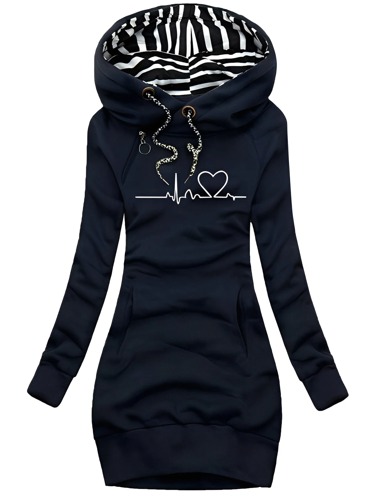 Roxanne - Robe pull décontractée avec capuche pour femme
