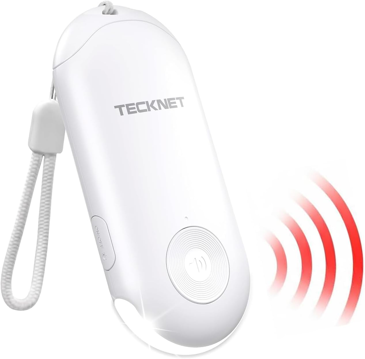 TECKNET Personal Safety Alarm, Rechargeable Personal Alarms for Women, 130dB Extra Loud Siren & Strobe Light Travel Safe Self Defense Alarm, Gift for Women, College Girls, Teenagers, Seniors(White)
