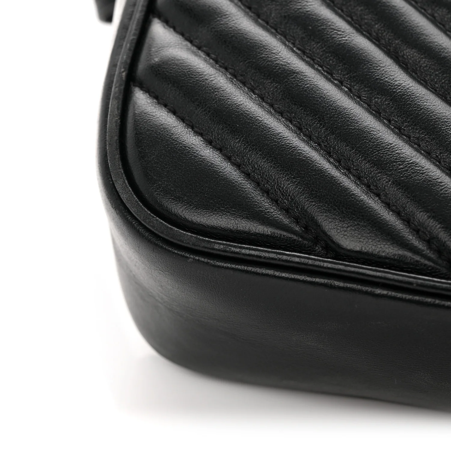 Calfskin Matelasse Monogram Lou Camera Bag Black