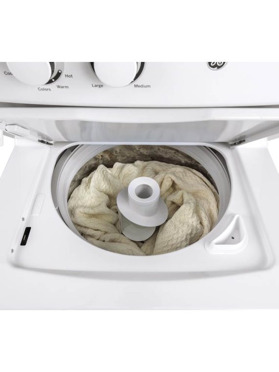 Centre de buanderie 2025 avec laveuse à chargement par le haut de 3,8 pi³ et sécheuse électrique de 5,9 pi³ – Blanc