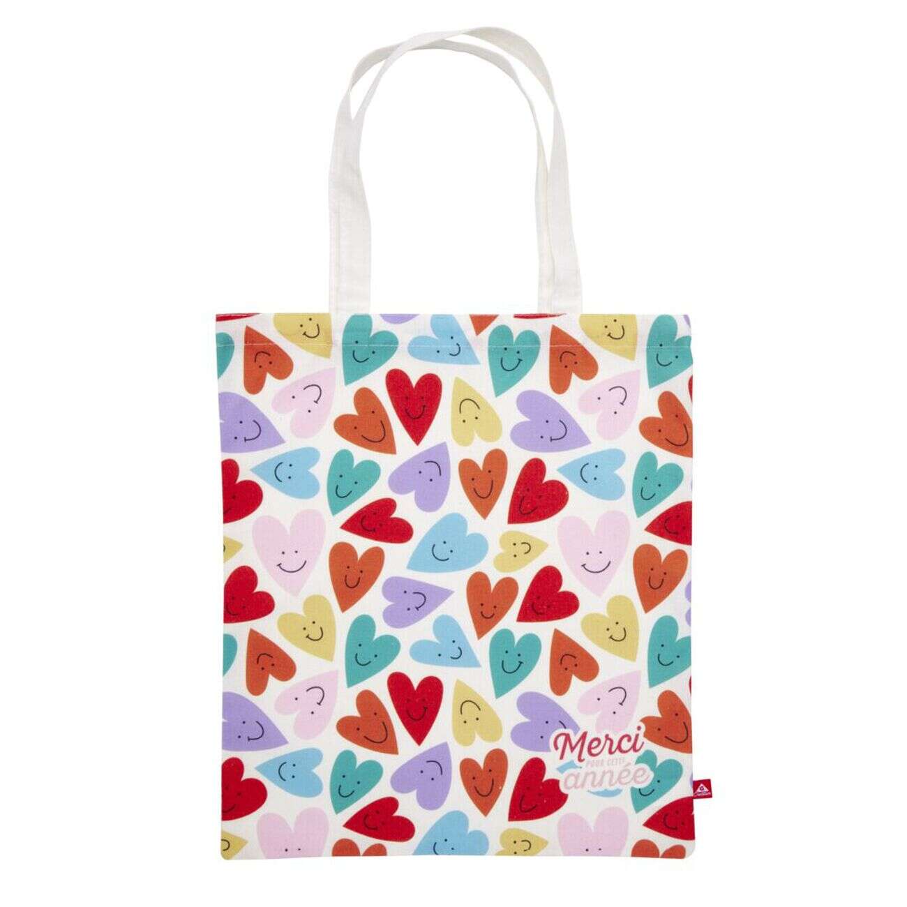 Cadeau merci pour cette année sac tote bag polycoton imprimé 34x39cm (3 modèles)