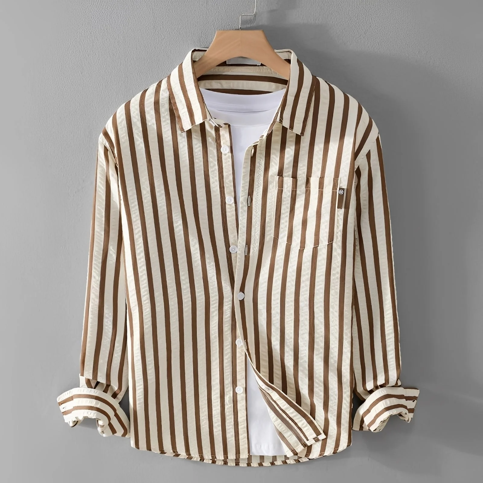 Marvin - Chemise à rayures élégante à manches longues