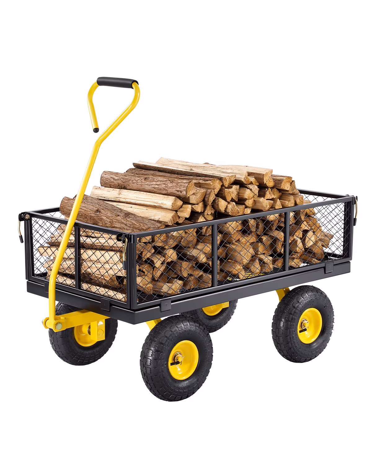 VEVOR 900 lb Heavy Duty Steel Garden Cart, Garden Wagon Cart on Wheels, Outdoor Metal Yard Utility Wagon Carts with 10