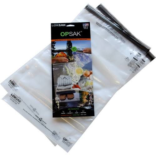 Loksak Opsak Odor Proof Re-Sealable Storage Bags (2 Pack) - Size: 12 x 20 in., Clear