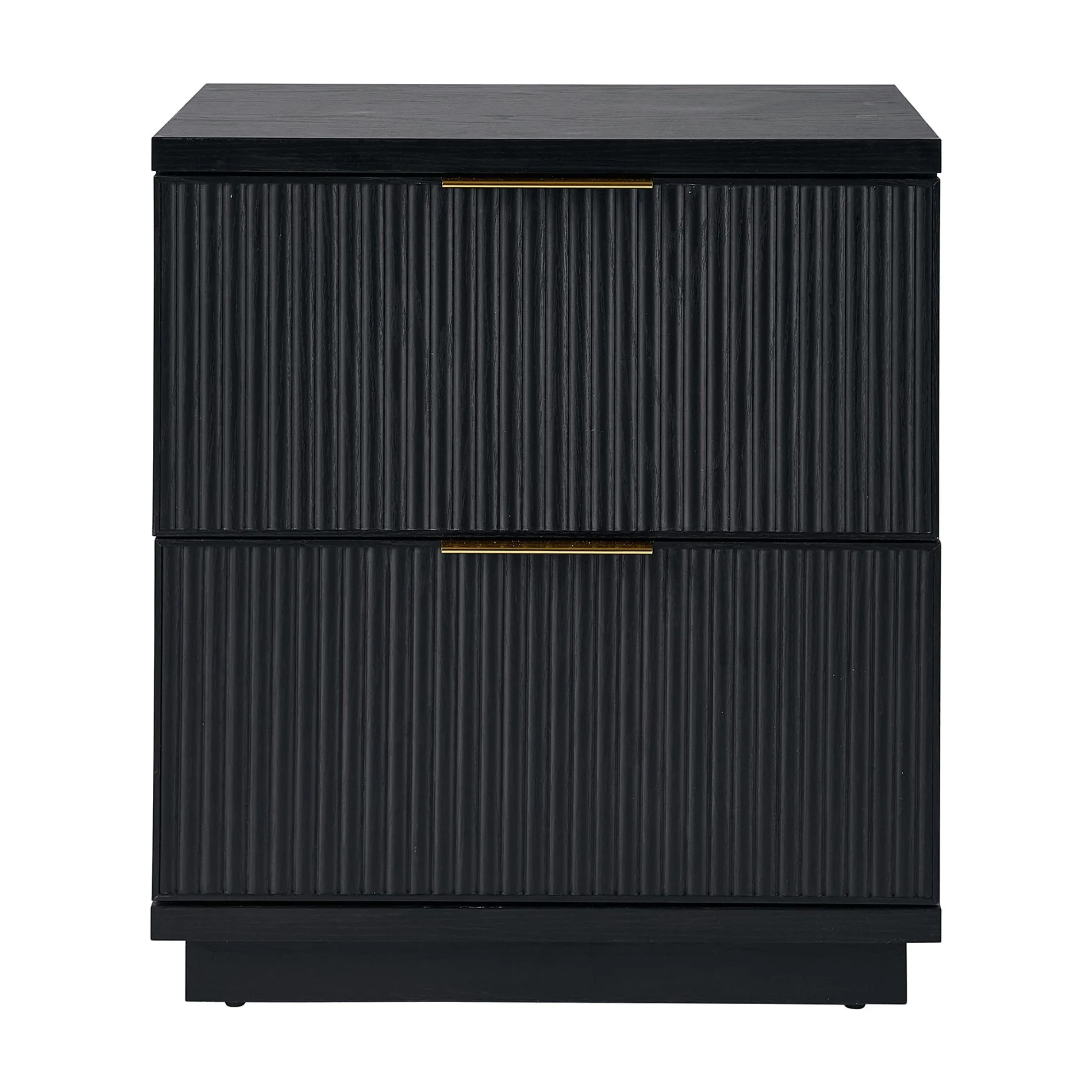 Better Homes & Gardens Lillian Fluted 2-Drawer Nightstand with USB, Natural Pine