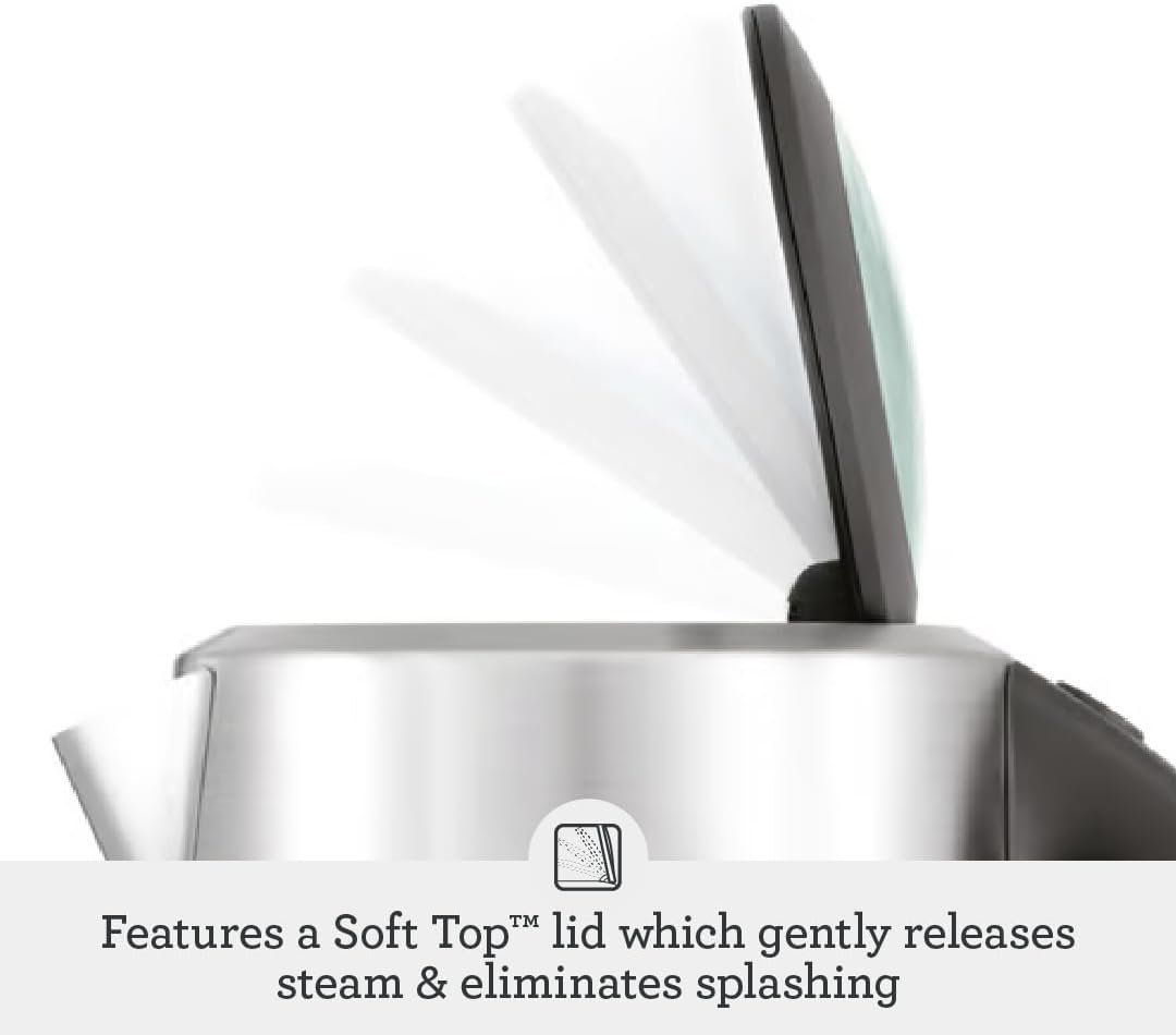 Breville BKE700BSS Soft Top Pure Hot Water Kettle, Brushed Stainless Steel