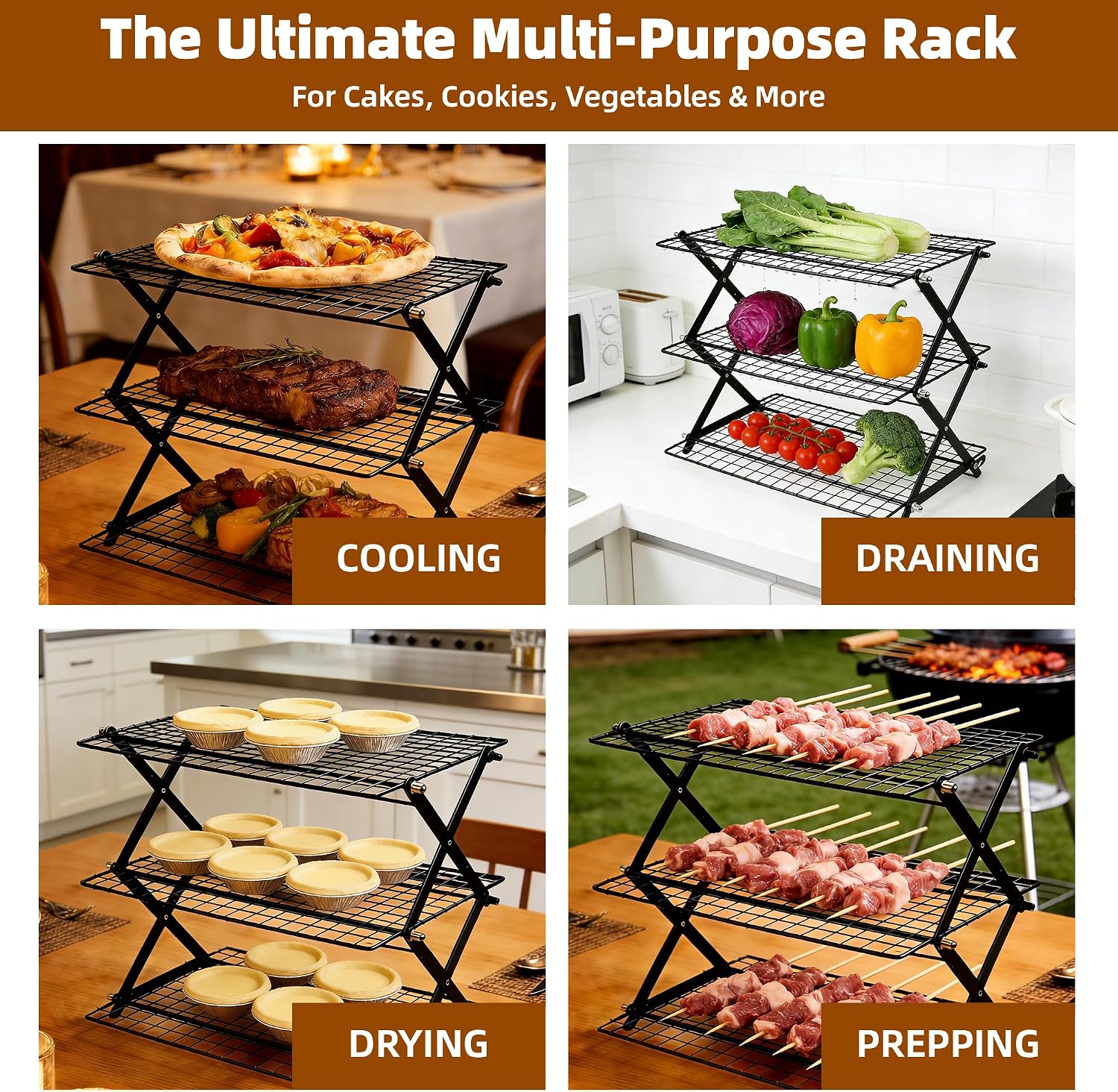 3 Tier Collapsible Cooling Rack Sourdough Cooling Rack 17