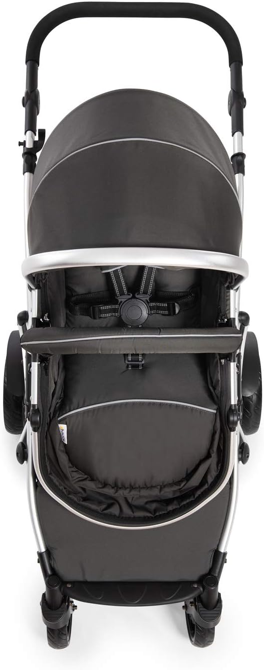 hauck Duett 2 Carro Gemelar, Silla de Paseo Gemelar Réversible, Cochecito Gemelar Bebe, Manillar Ajustable, Protector de Lluvia Incluido, Forêt Noire