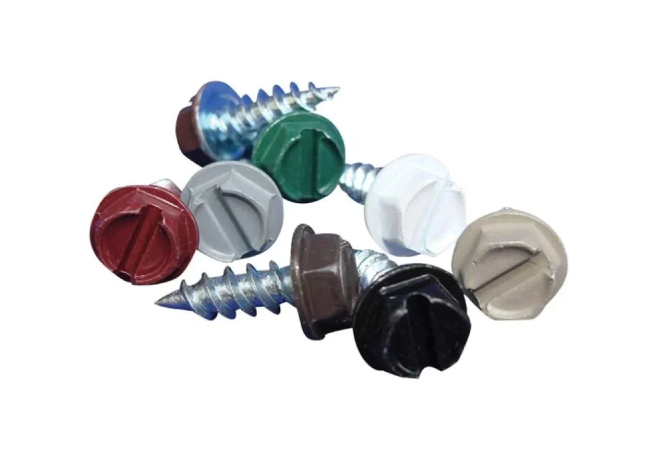Galvanized #8 x 1/2 in Hex Head Self-Drilling Zip Screws, Linen, 100/Bag (GSC812BHLI)