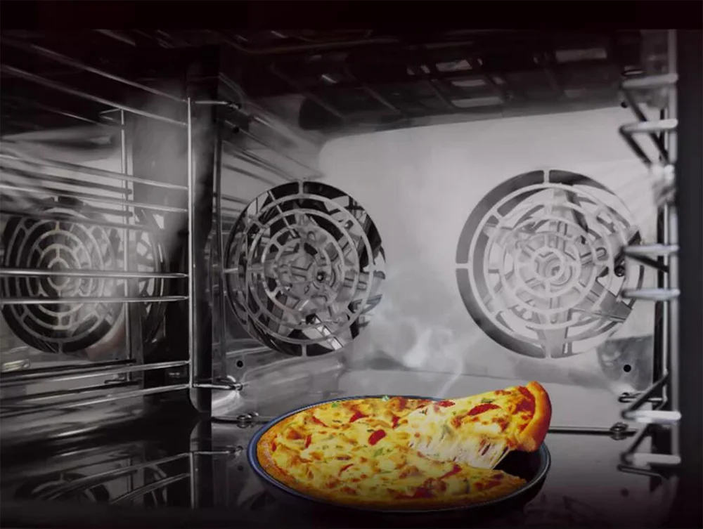 60 L Commercial Countertop Convection Spray Oven 4 Racks Hot Air Circulation Electric Oven 220V