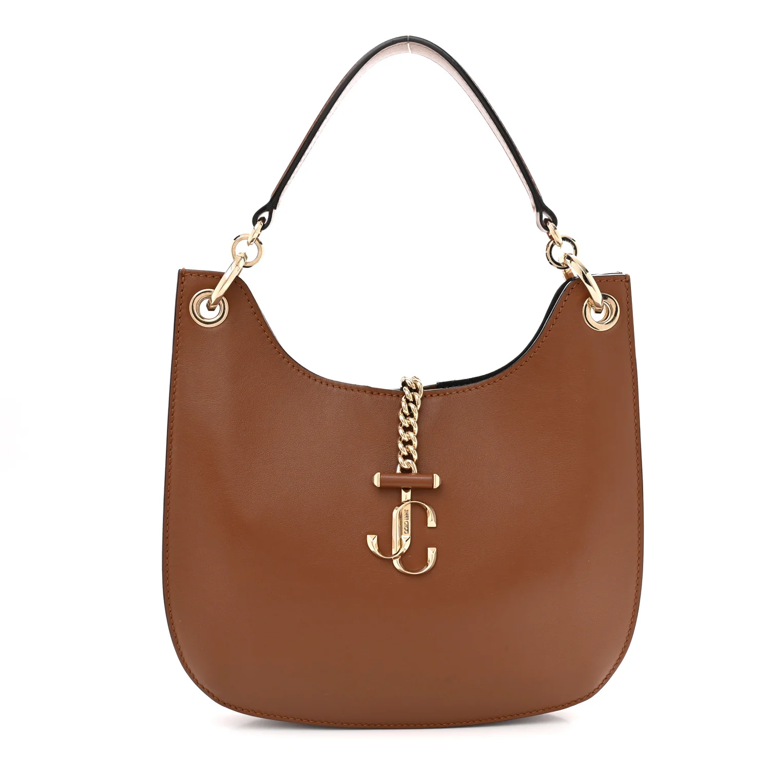 Calfskin Varenne Small Hobo Dark Tan