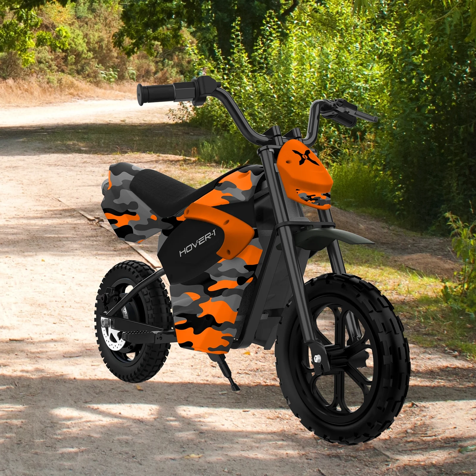 My First Dirt Bike for Kids 300W Motor, 9MPH Max Speed, 9 Mile Range, 12�� Off-Road Tires, 120LB Max Weight, Twist Grip Throttle Rear Disc Brake Electric Dirt Bike for Kids Ages 5+ Years(Camo) - Image 10