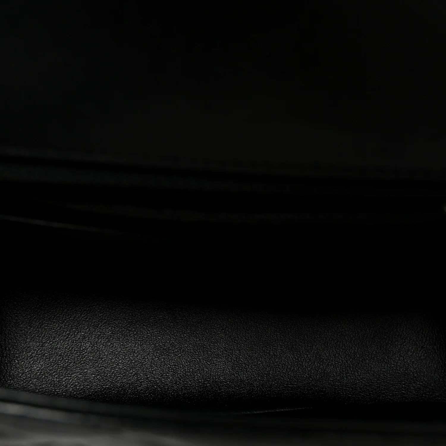 Lambskin Quilted Mini Square Flap Black
