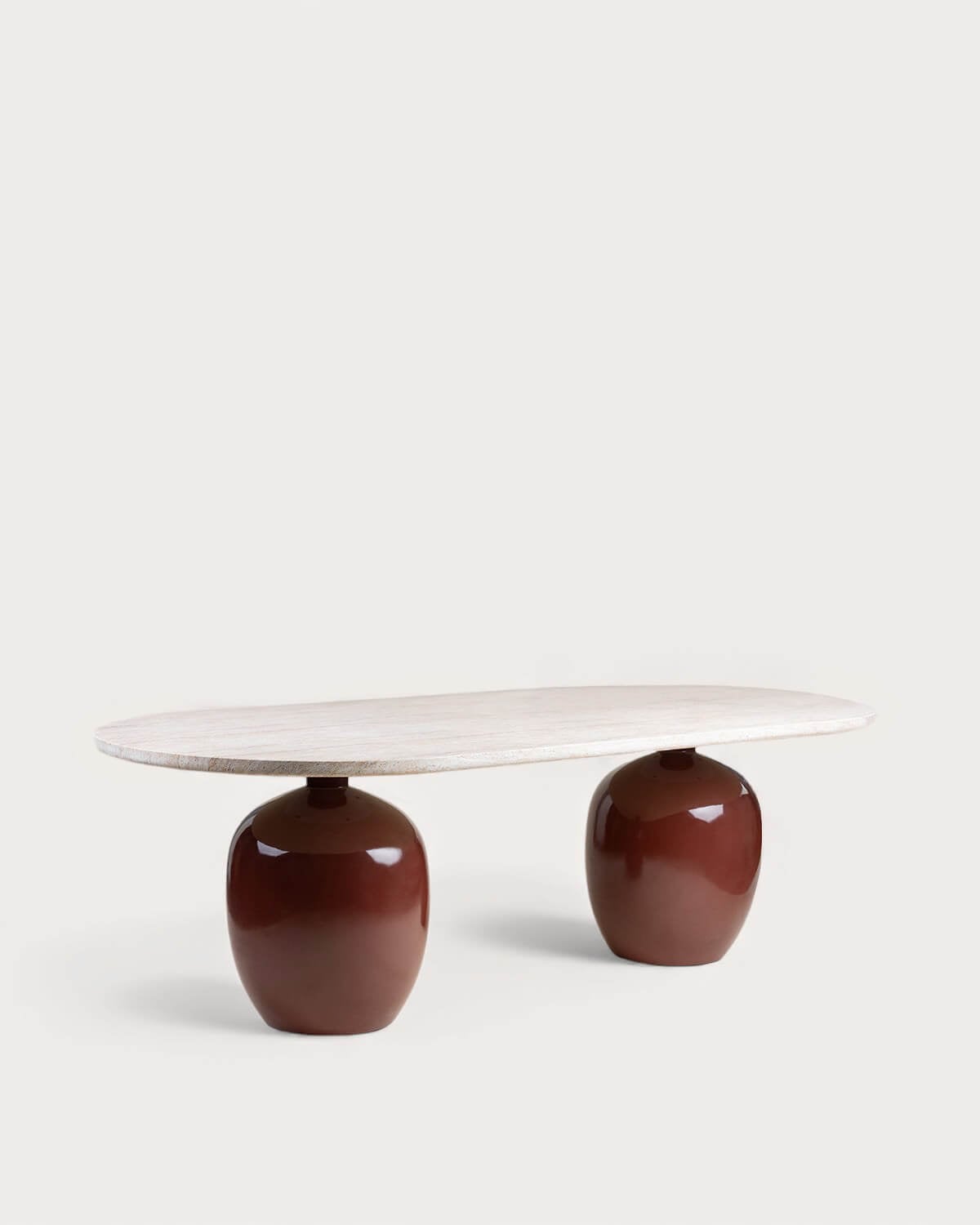 Uxue - Mesa de Comedor Ovalada de Cemento (245x110 cm) Uxue