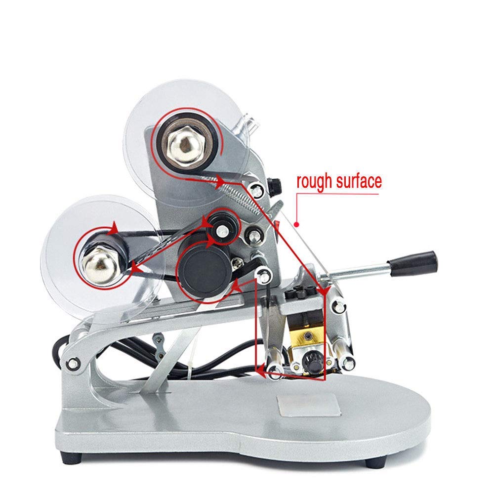 110V Ribbon Manual Hot Foil Stamping Printer Date Number Code Machine Print Tool Date Code Printer Date Marking Machine