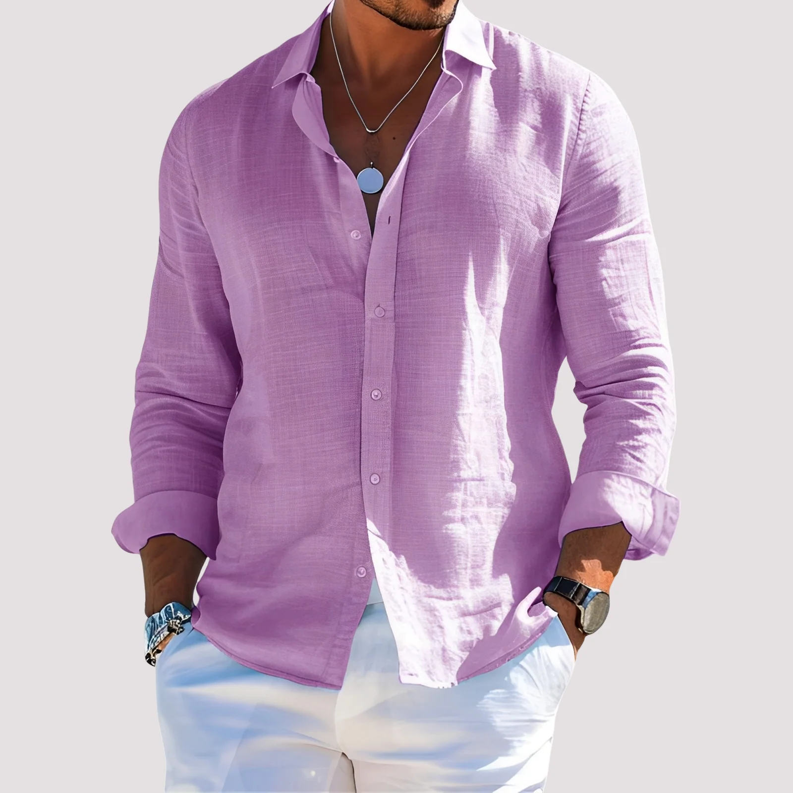 Dale – Chemise à manches longues pour hommes – Décontracté et décontracté