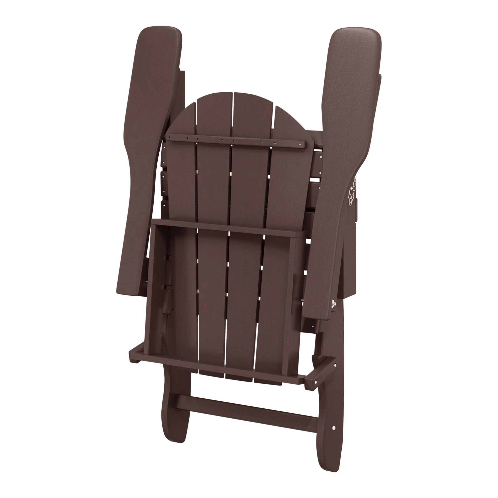 Westintrends Outdoor Folding HDPE Adirondack Chair, Patio Seat, Weather Resistant, Dark Brown
