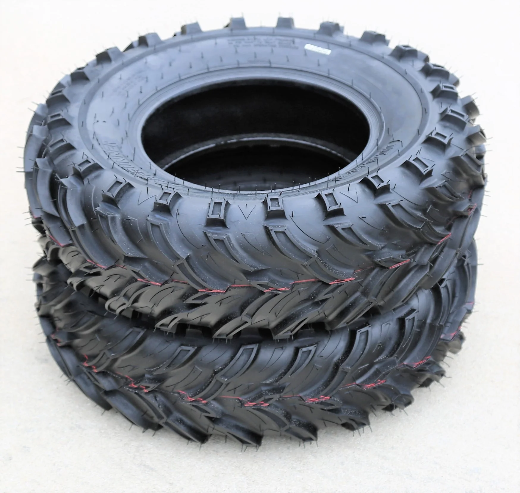 Pair of 2 (TWO) Forerunner Mars B 25x10.00 - 12 25x10 - 12 50F 6 Ply MT M/T Mud ATV UTV Tires