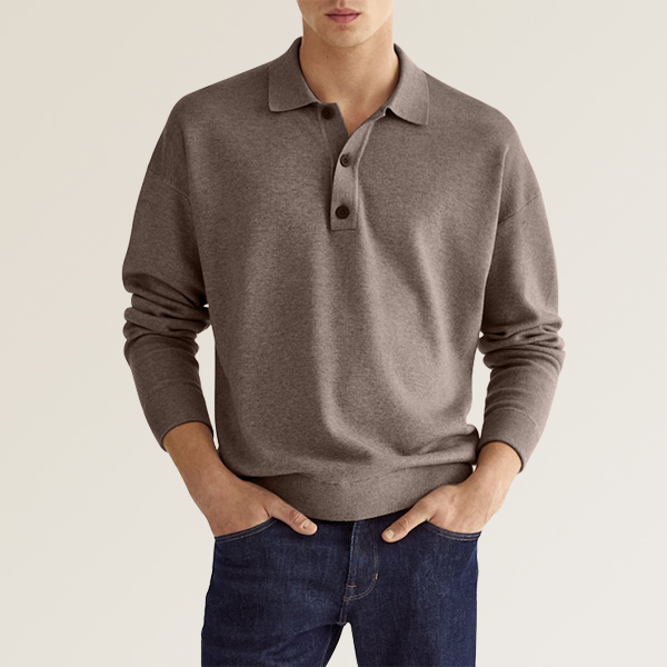 Chemise décontractée à revers pour homme