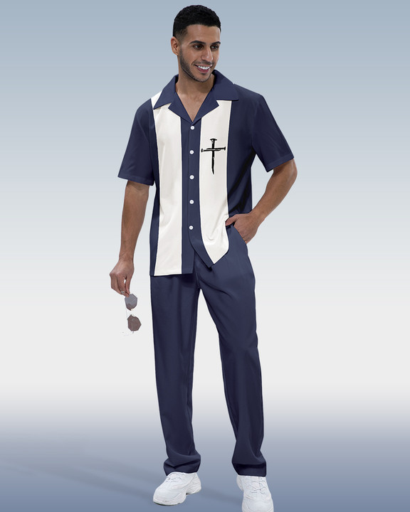 Chemise à manches courtes pour homme Suitmens Colorblock 317