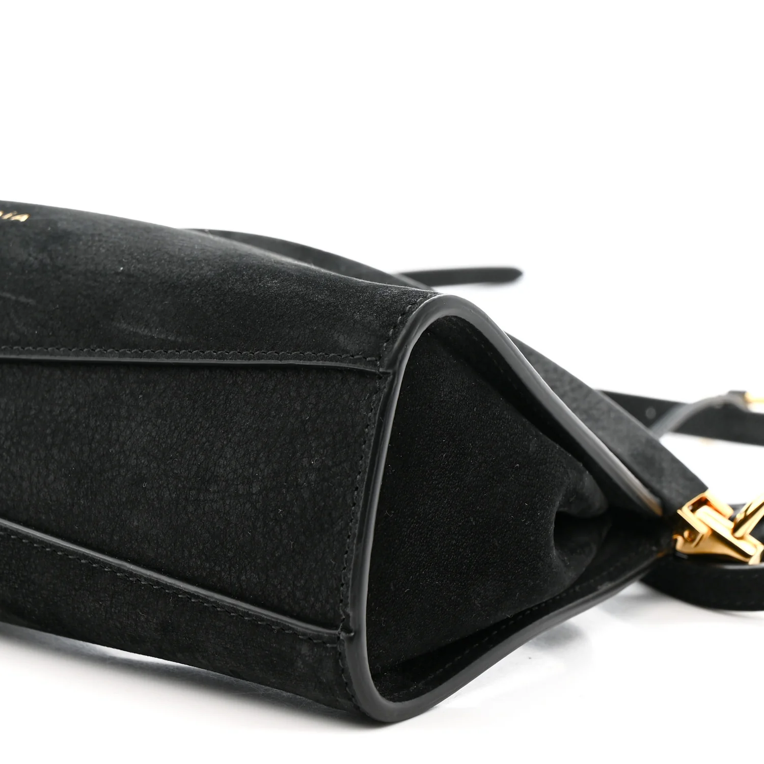 Suede Le Click East West Small Bag Black