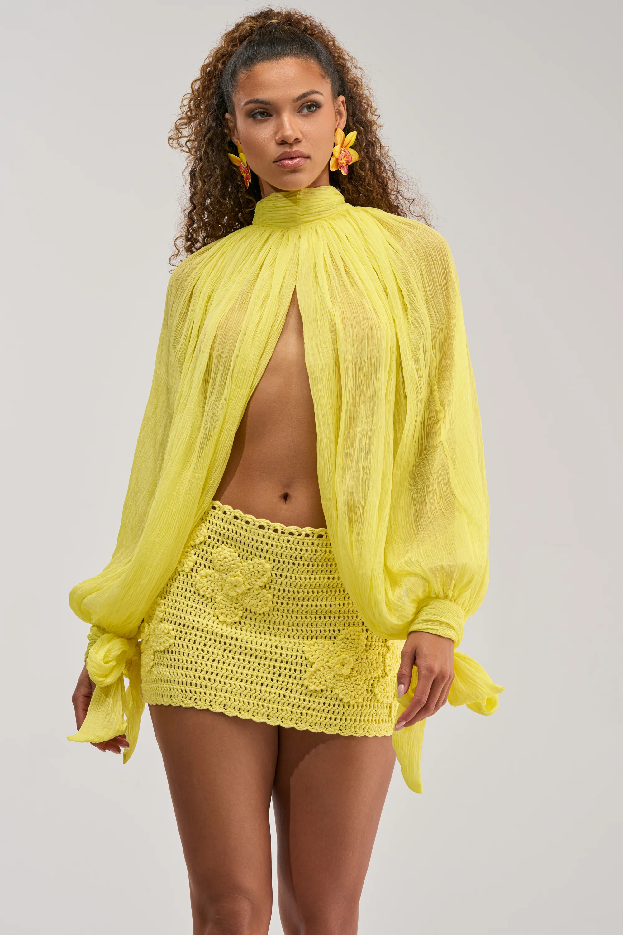 HELLO SUNSHINE CHIFFON BLOUSE - Akira Store