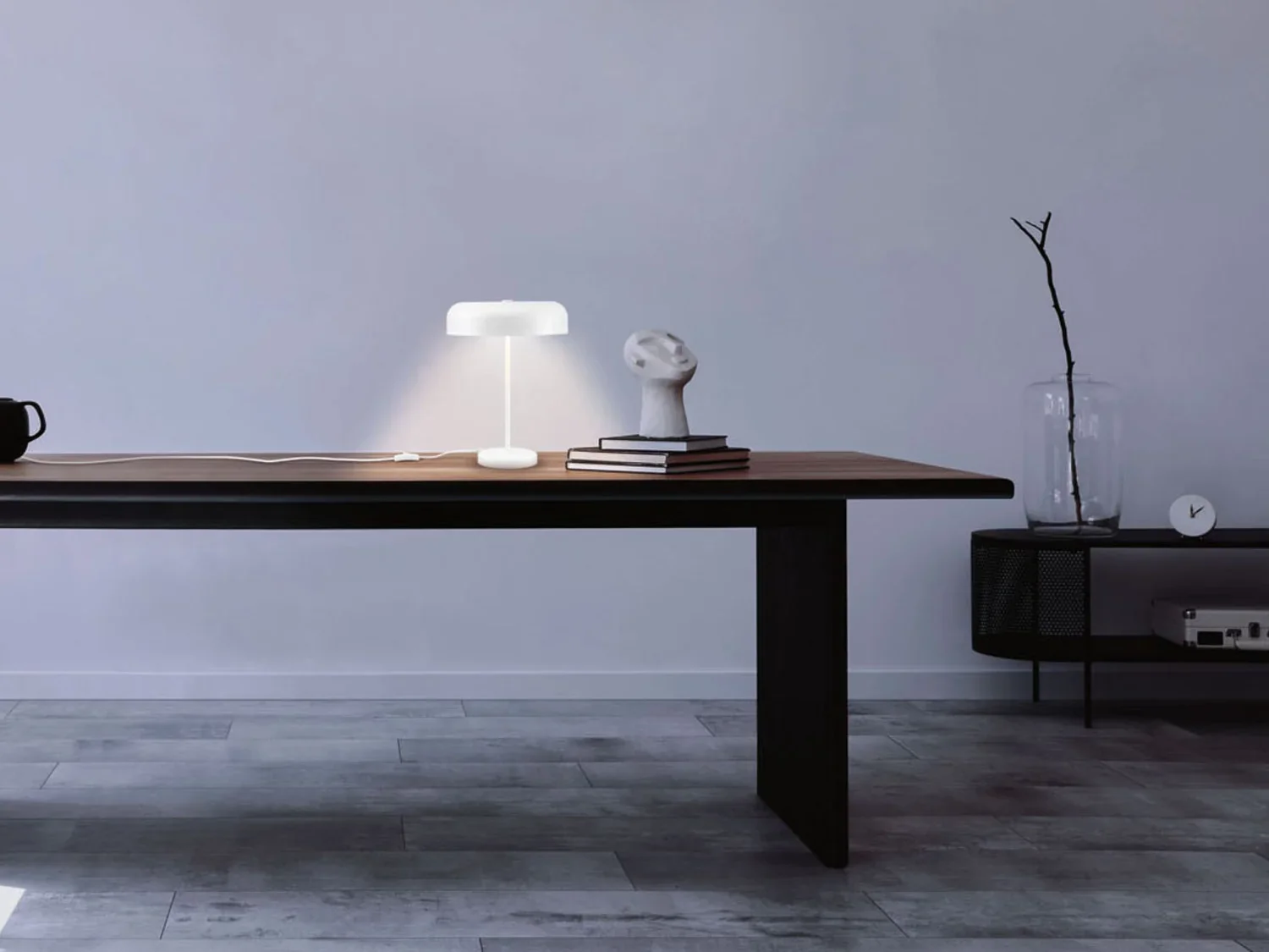 LIVARNO home Lampe de table, 1 ou 2 ampoules, blanc mat