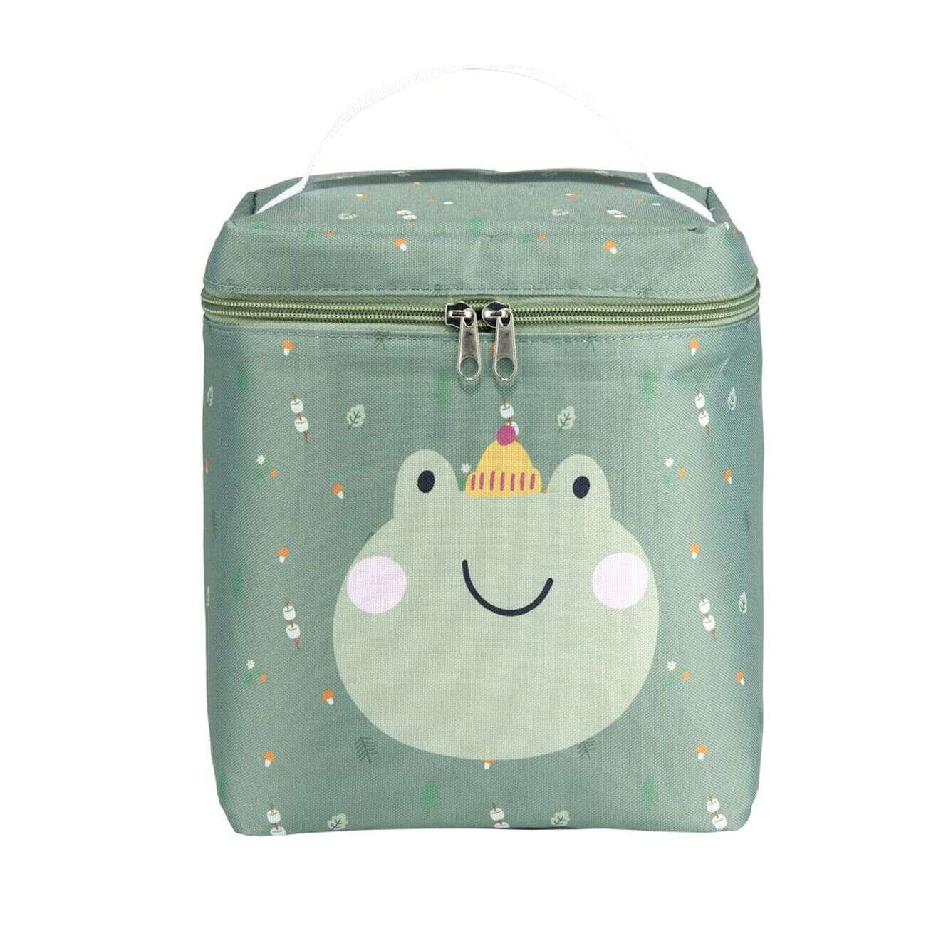 Sac isotherme enfant 5L polyester vert motif grenouille 23x12xH19cm