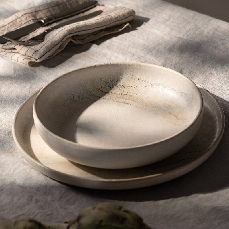 Palazzo tallerken 28 cm brun/beige