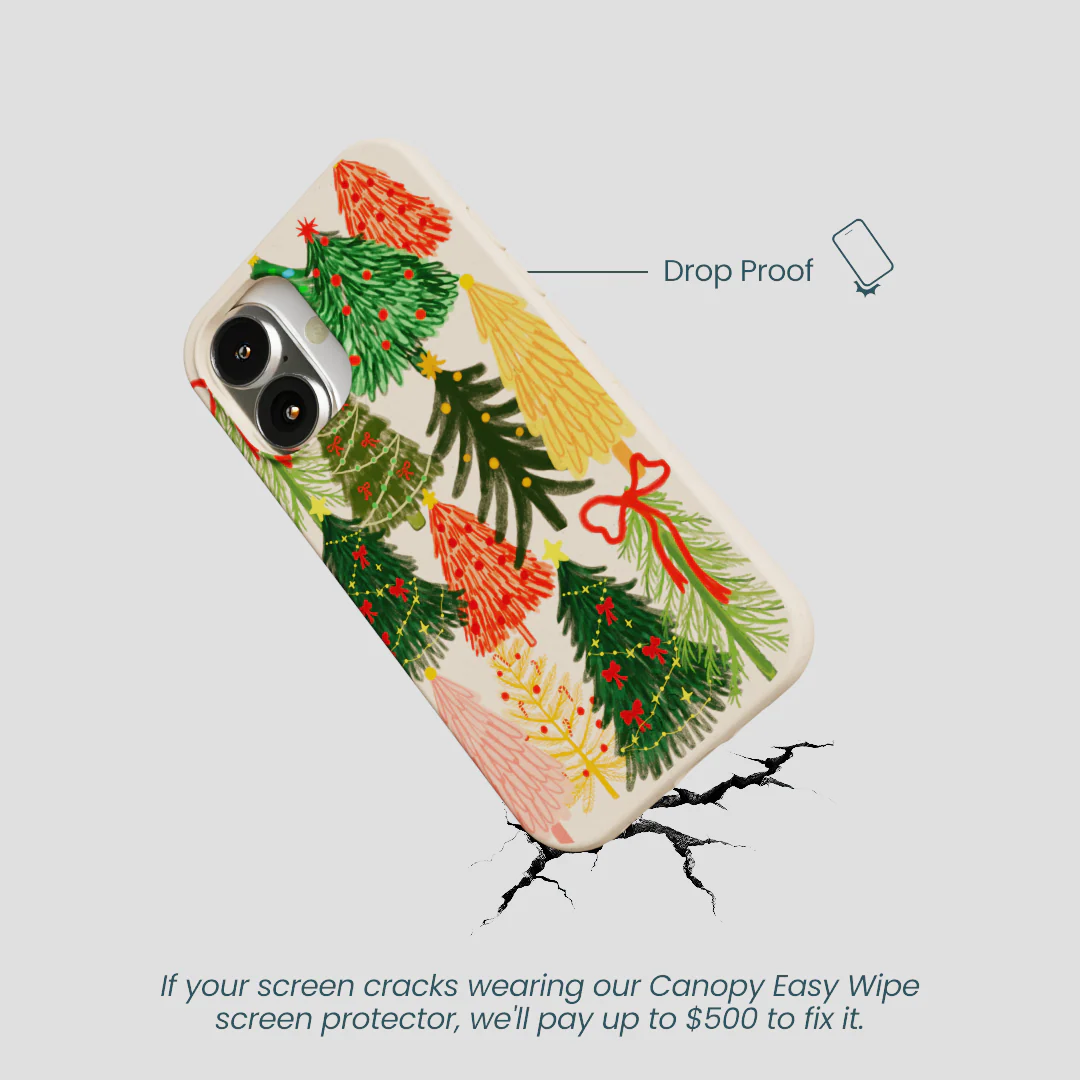 Seashell Festive Trees iPhone 16 Case