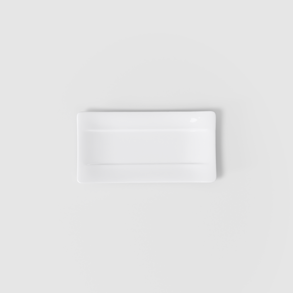 Modern Grace Serving Platter - White, 13.7'' x 7.1'', Premium Bone Porcelain