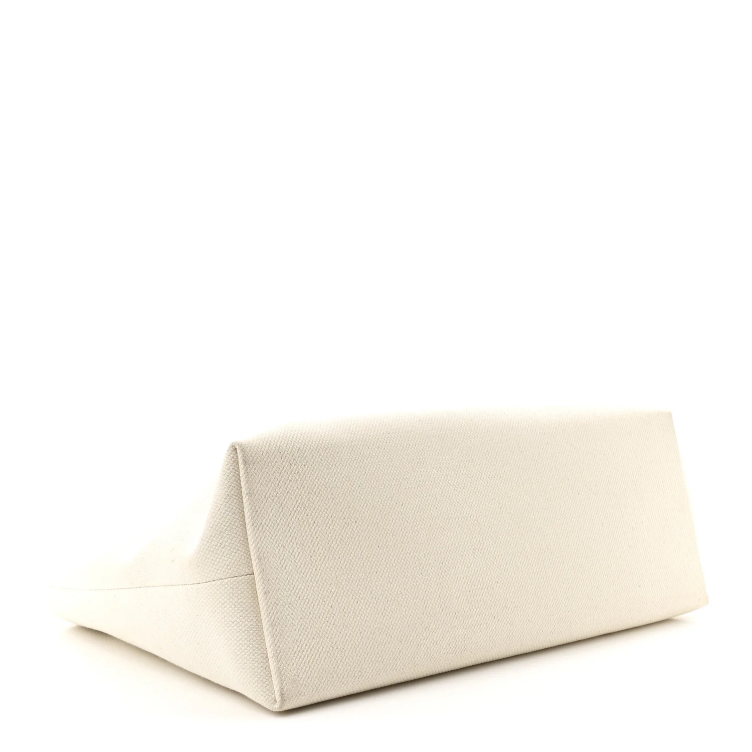 Canvas Calfskin Horizontal Cabas Natural Tan