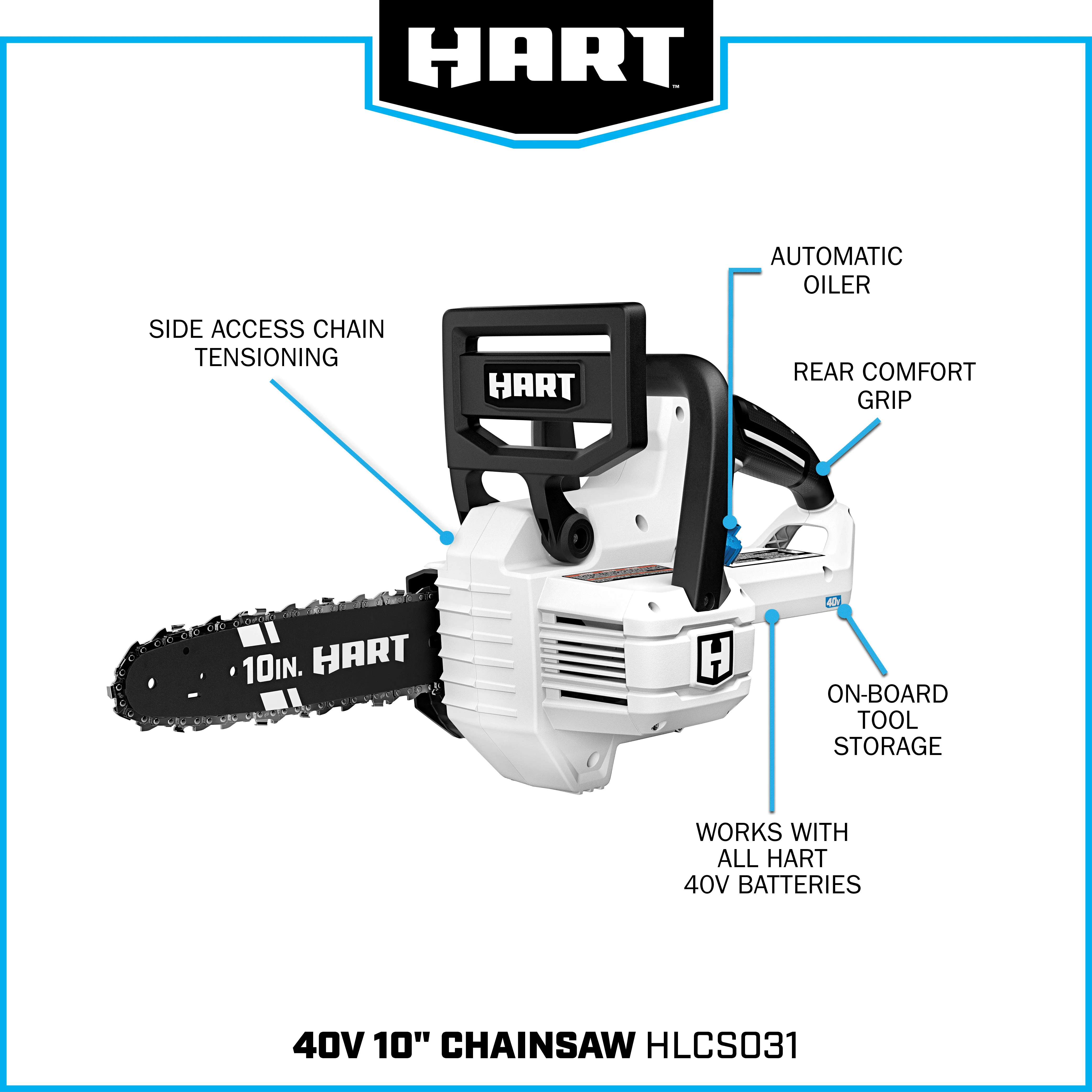 40 Volt 10 Inch Battery Powered Chainsaw Kit, (1) 2 5 Ah Lithium Ion Battery Image 8