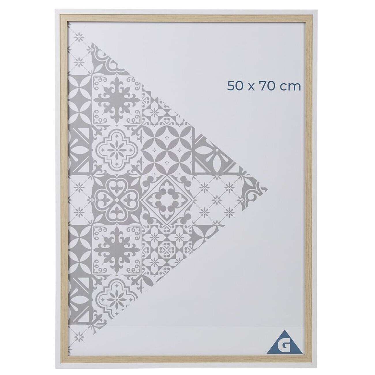 Cadre photo plastique effet bois 54x74cm pour photo 50x70cm