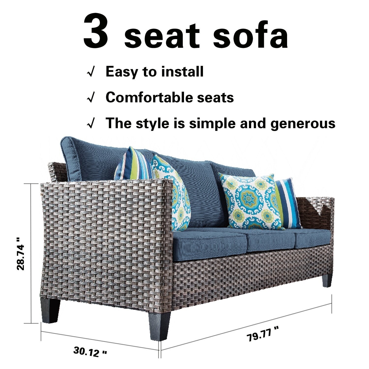 Ensemble de 5 sièges Burhans pour 5 personnes avec coussins ? (Lot de 5)