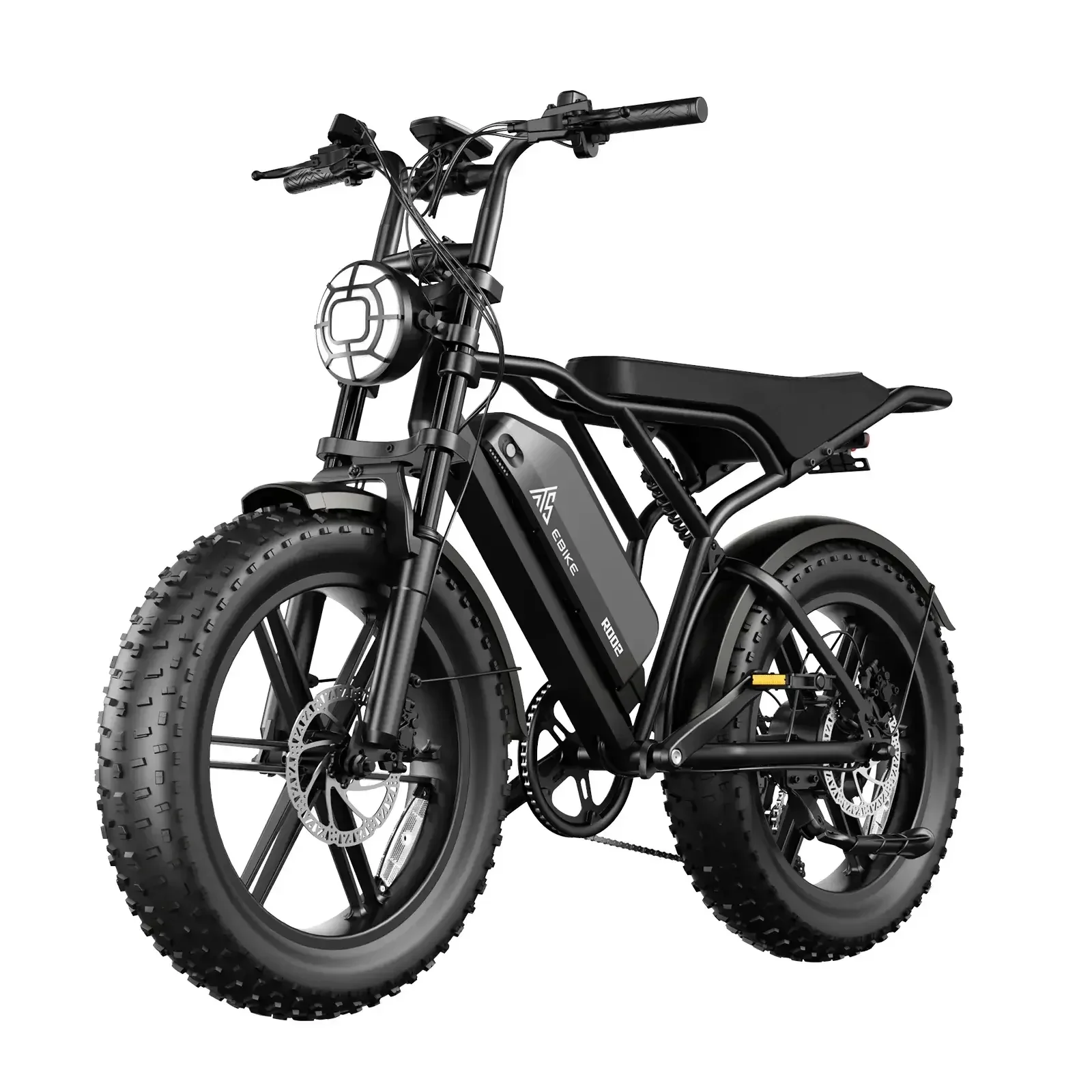 Electric Bike for Adults, 750W Peak 1500W Motor, 20"x4" Fat Tire E Bicycle, Hydraulic Disc Brakes, E Mountain Bike, 48V/15AH UL2849, App Control(R004-Black-15AH(Walmart Exclusive))