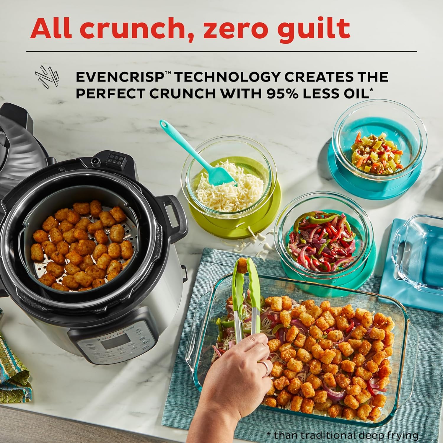 Instant Pot Duo 7 en 1 Autocuiseur électrique, mijoteuse, cuiseur à riz, cuiseur vapeur, sauteuse